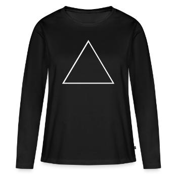 Triangles - Women's Premium Organic Long Sleeve Shirt - black - Front - Julia (174cm)