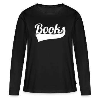 Lire le livre de la littérature cadeau - T-shirt manches longues Premium bio Femme - noir - Devant - Julia (174cm)