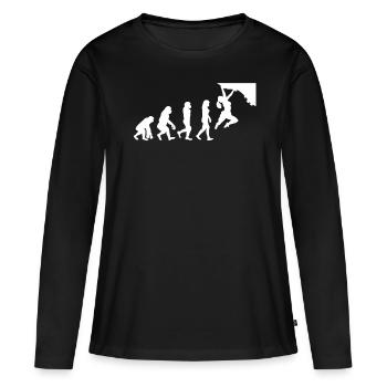 Bouldering Evolution Climbing Wall Climbing Boulder - Women's Premium Organic Long Sleeve Shirt - black - Front - Julia (174cm)