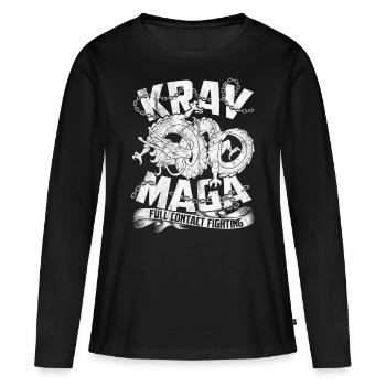 Krav Maga Sport Israel Kampfsport Legion Nahkampf - Frauen Premium Bio Langarmshirt - Schwarz - Vorne - Julia (174cm)