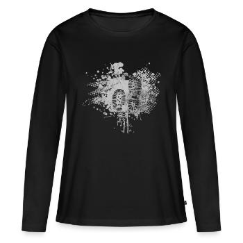 Süße Geschenke für deine Wander und Berge Freunde - Frauen Premium Bio Langarmshirt - Schwarz - Vorne - Julia (174cm)