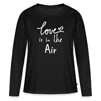 Saint-Valentin, Saint-Valentin, Saint-Valentin - T-shirt manches longues Premium bio Femme - noir - Devant - Julia (174cm)
