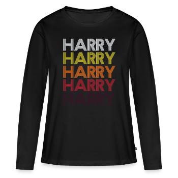 Surnom de Harry - T-shirt manches longues Premium bio Femme - noir - Devant - Julia (174cm)
