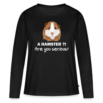 Pas de hamster - cadeau de cochon d'Inde - T-shirt manches longues Premium bio Femme - noir - Devant - Julia (174cm)