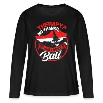Bali - T-shirt manches longues Premium bio Femme - noir - Devant - Julia (174cm)
