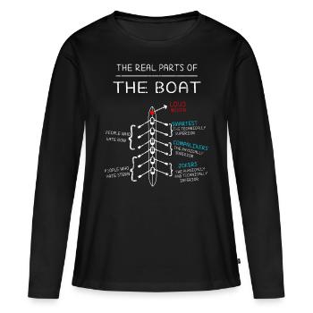 Rowing Rowing Rowing Rowing Boat Water Sports Rowing - Women's Premium Organic Long Sleeve Shirt - black - Front - Julia (174cm)
