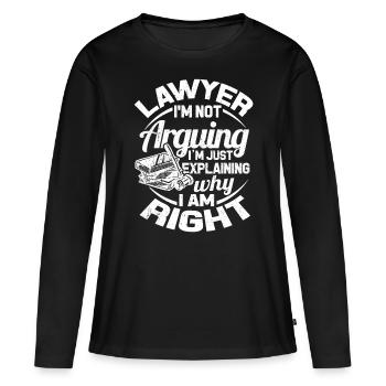 Anwalt - Frauen Premium Bio Langarmshirt - Schwarz - Vorne - Julia (174cm)