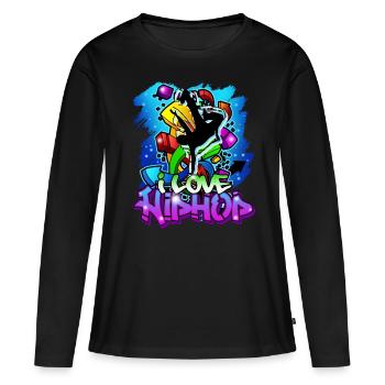 Hip Hop Street Dance Breakdance Freestyle Gift - T-shirt manches longues Premium bio Femme - noir - Devant - Julia (174cm)