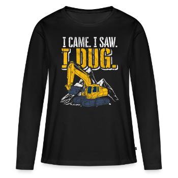 Travaux de construction de pelles travaux de dragage de construction de routes - T-shirt manches longues Premium bio Femme - noir - Devant - Julia (174cm)