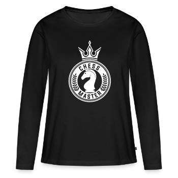 Échecs d’échecs - T-shirt manches longues Premium bio Femme - noir - Devant - Julia (174cm)