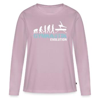 Parallel bars gymnastics evolution - Women's Premium Organic Long Sleeve Shirt - dusky pink - Front - Julia (174cm)