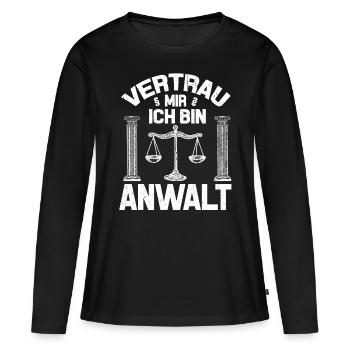 Anwalt - Frauen Premium Bio Langarmshirt - Schwarz - Vorne - Julia (174cm)