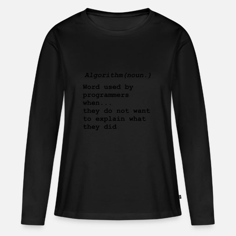 Programming Programmierer Informatiker Informatik - Frauen Premium Bio Langarmshirt - Schwarz