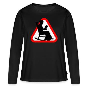 Attention Grandma - Women's Premium Organic Long Sleeve Shirt - black - Front - Julia (174cm)