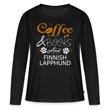 Livres de café finlandais Lapphund Chiens Lapphunds - T-shirt manches longues Premium bio Femme - noir - Devant - Julia (174cm)