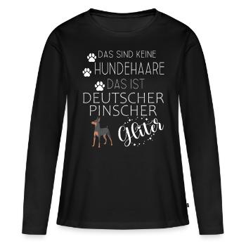 Deutscher Pinscher Hunde Pinschers Hund - Frauen Premium Bio Langarmshirt - Schwarz - Vorne - Julia (174cm)