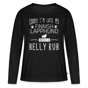 Les chiens de berger finlandais Lapphund Lapinkoira - T-shirt manches longues Premium bio Femme - noir - Devant - Julia (174cm)