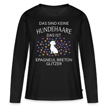 Epagneul Breton Vorstehhund Bretonischer Spaniel - Frauen Premium Bio Langarmshirt - Schwarz - Vorne - Julia (174cm)
