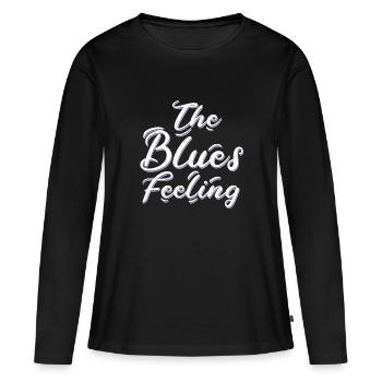 Le sentiment de blues - T-shirt manches longues Premium bio Femme - noir - Devant - Julia (174cm)