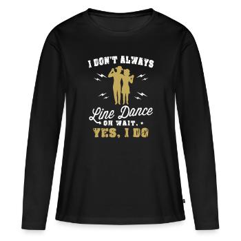 Linedance Western Riverdance Danser idée cadeau - T-shirt manches longues Premium bio Femme - noir - Devant - Julia (174cm)