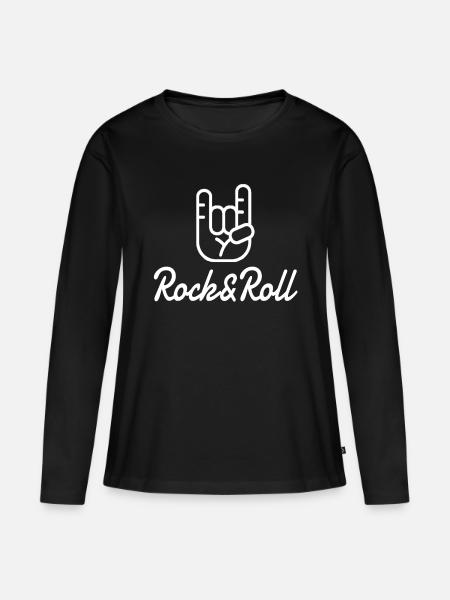 Rock n Roll - Women's Premium Organic Long Sleeve Shirt - black