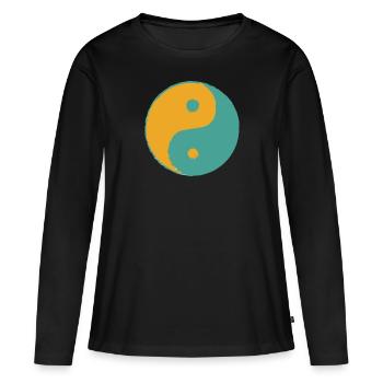 Tai Chi Chuan Yin Yang - T-shirt manches longues Premium bio Femme - noir - Devant - Julia (174cm)