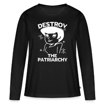 Féministe féministe cadeau feminist - T-shirt manches longues Premium bio Femme - noir - Devant - Julia (174cm)