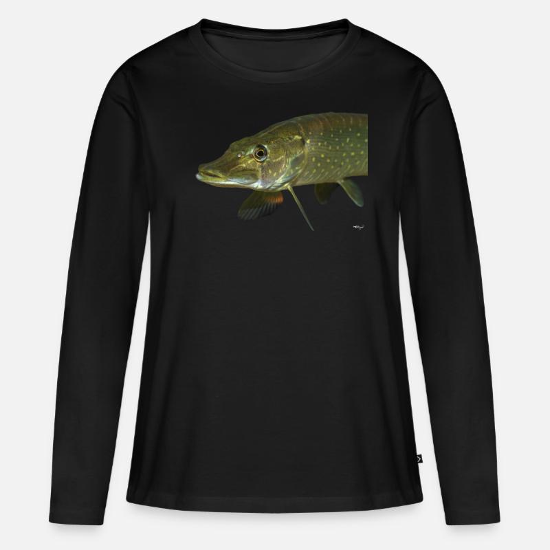 Hecht - Frauen Premium Bio Langarmshirt - Schwarz