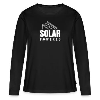 Énergie solaire alimentée par l’énergie solaire renouvelable énergie solaire - T-shirt manches longues Premium bio Femme - noir - Devant - Julia (174cm)
