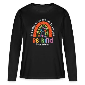 Autismus Bewusstsein - Frauen Premium Bio Langarmshirt - Schwarz - Vorne - Julia (174cm)