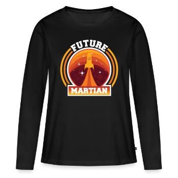 Mars - Women's Premium Organic Long Sleeve Shirt - black - Front - Julia (174cm)