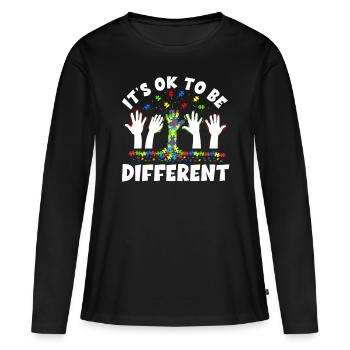 Autismus Bewusstsein - Frauen Premium Bio Langarmshirt - Schwarz - Vorne - Julia (174cm)