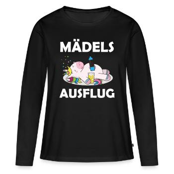 Mädels Ausflug Einhorn Gruppe für Frauen Gruppen - Frauen Premium Bio Langarmshirt - Schwarz - Vorne - Julia (174cm)