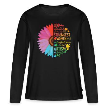 Autism Awareness - Women's Premium Organic Long Sleeve Shirt - black - Front - Julia (174cm)