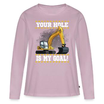Excavator Machine Operator Work Occupation Construction Work - Women's Premium Organic Long Sleeve Shirt - dusky pink - Front - Julia (174cm)