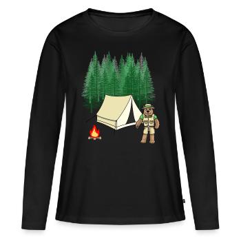 Wildnis Scout aventure aventure - T-shirt manches longues Premium bio Femme - noir - Devant - Julia (174cm)