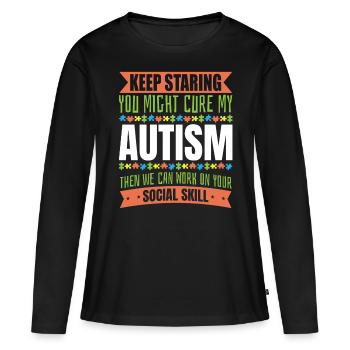 Autismus Bewusstsein - Frauen Premium Bio Langarmshirt - Schwarz - Vorne - Julia (174cm)