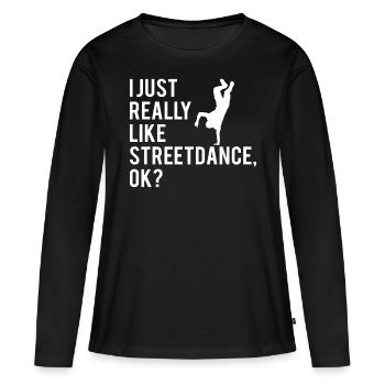 Streetdance Hip Hop Danse Breakdance Cadeau - T-shirt manches longues Premium bio Femme - noir - Devant - Julia (174cm)