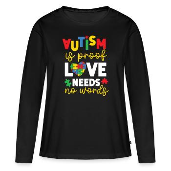 Autismus Bewusstsein - Frauen Premium Bio Langarmshirt - Schwarz - Vorne - Julia (174cm)