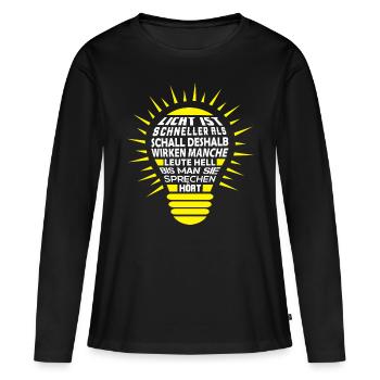 Electrician Electric Electric Gift - Women's Premium Organic Long Sleeve Shirt - black - Front - Julia (174cm)