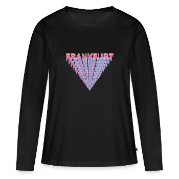 Frankfurt am Main - Women's Premium Organic Long Sleeve Shirt - black - Front - Julia (174cm)