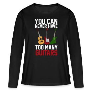 Too Many Guitars Electric Acoustic Guitar Player G - T-shirt manches longues Premium bio Femme - noir - Devant - Julia (174cm)