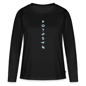 Potsdam - T-shirt manches longues Premium bio Femme - noir - Devant - Julia (174cm)