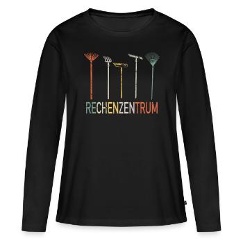 Rechenzentrum Rechen Garten Gärtner Geschenk - Frauen Premium Bio Langarmshirt - Schwarz - Vorne - Julia (174cm)