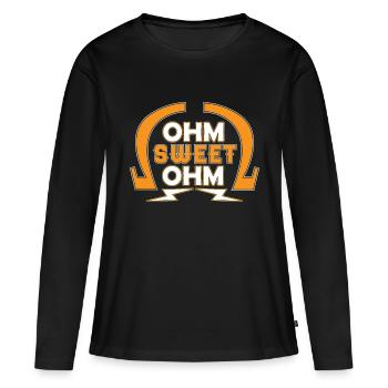 Electrician Electric Electric Gift - Women's Premium Organic Long Sleeve Shirt - black - Front - Julia (174cm)
