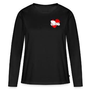CEMENT MIXER HEART HEARTBEAT CEMENT MIXER LOVER - T-shirt manches longues Premium bio Femme - noir - Devant - Julia (174cm)
