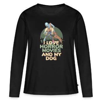 Horror Horrorfilm - Frauen Premium Bio Langarmshirt - Schwarz - Vorne - Julia (174cm)