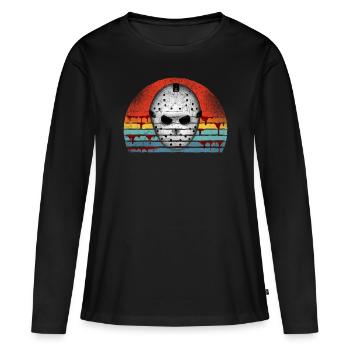 Horror Horrorfilm - Frauen Premium Bio Langarmshirt - Schwarz - Vorne - Julia (174cm)