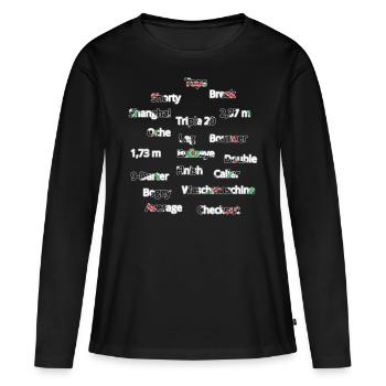 darts - Women's Premium Organic Long Sleeve Shirt - black - Front - Julia (174cm)