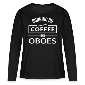 Oboe Coffee Music Instrument Oboe Player - Women's Premium Organic Long Sleeve Shirt - black - Front - Julia (174cm)